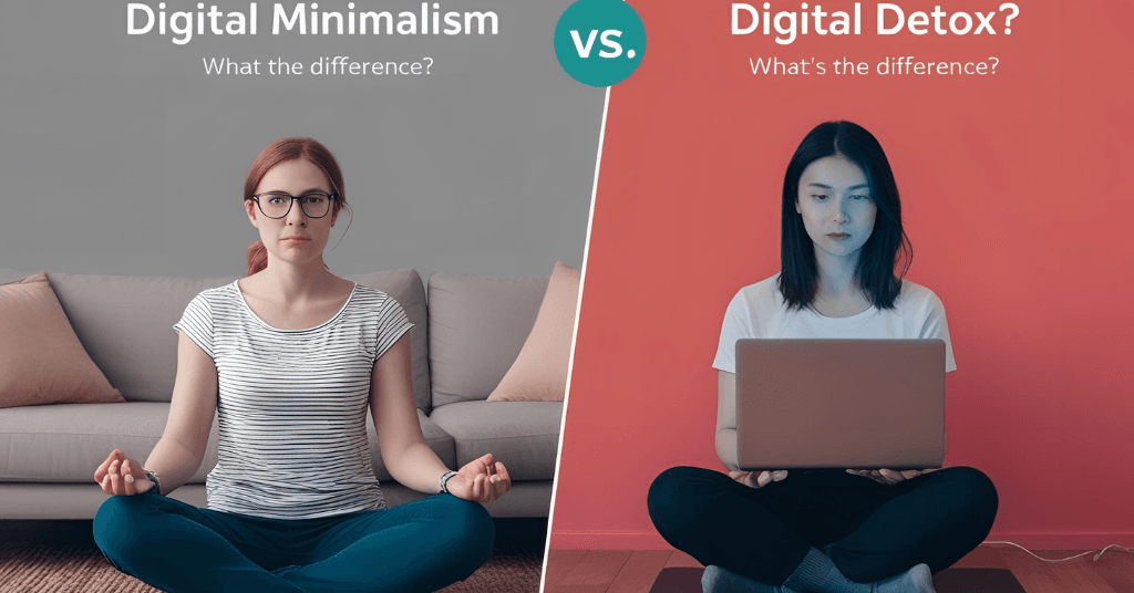 what is the difference between digital detox and digital minimalism