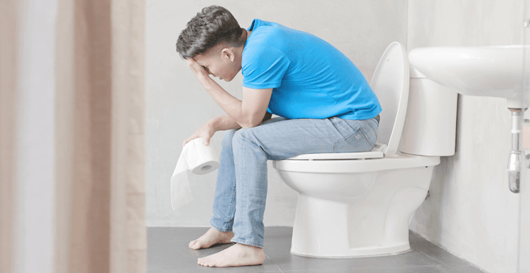 Image of Constipation and straining, main sign of poor gut health
